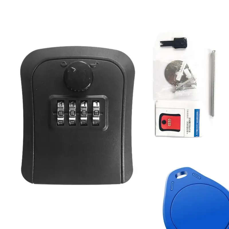 Wall Mounted Key Safe Lockboxs 4 Digit Combination Password Key Lock Box Anti-theft Waterproof Outdoor Knob Safe Key Box