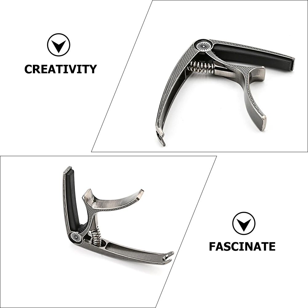 

Metal Guitar Capo Tone Modified Clip for Acoustic Accessory Quick Release Capos Tuning Durable Elastic Spring Beginner