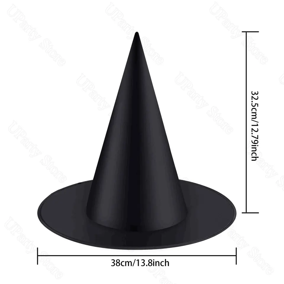 Lot De 10 Chapeaux De Sorcière Halloween - Chapeau Sorciere Femme Homme Enfant Pour Fêtes Et Cosplay