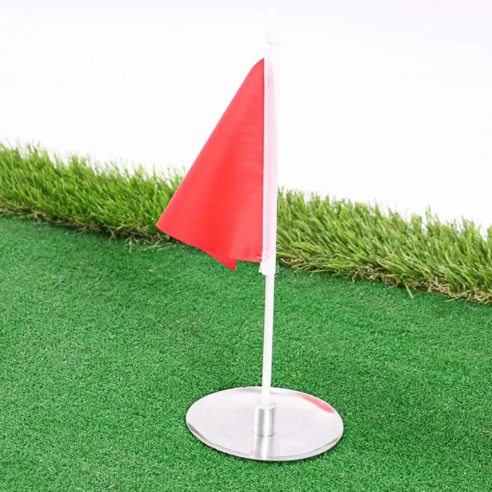 

Golf Hole Cup Flag 1 Set Universal High-impact Stainless Steel Golf Hole Cup Flag Hitting Training Tools for Yard