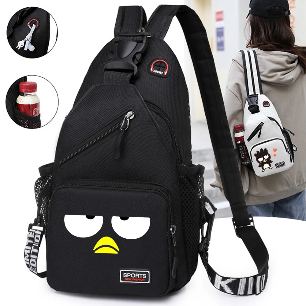 Bad Badtz Maru Chest Bag Shoulder Crossbody Bag Outdoor Fashion Sling Bag Men Sports Functional Running Cycling Bag Sling Pack