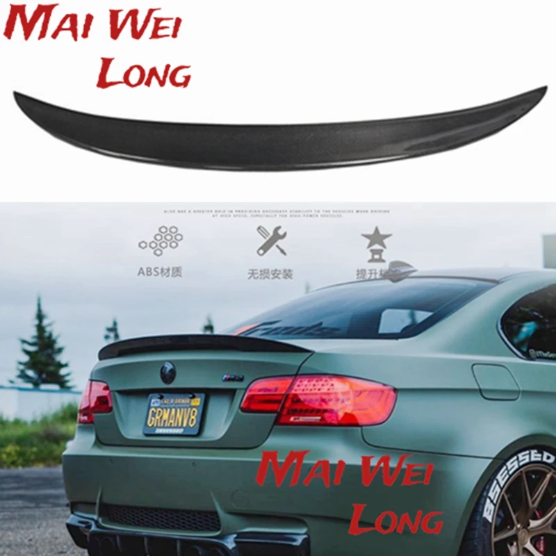 P Style For BMW E92 Spoiler 3 Series 2 Door E93 M3 & E92 Coupe Carbon Spoiler Performance Style 2005 - 2012