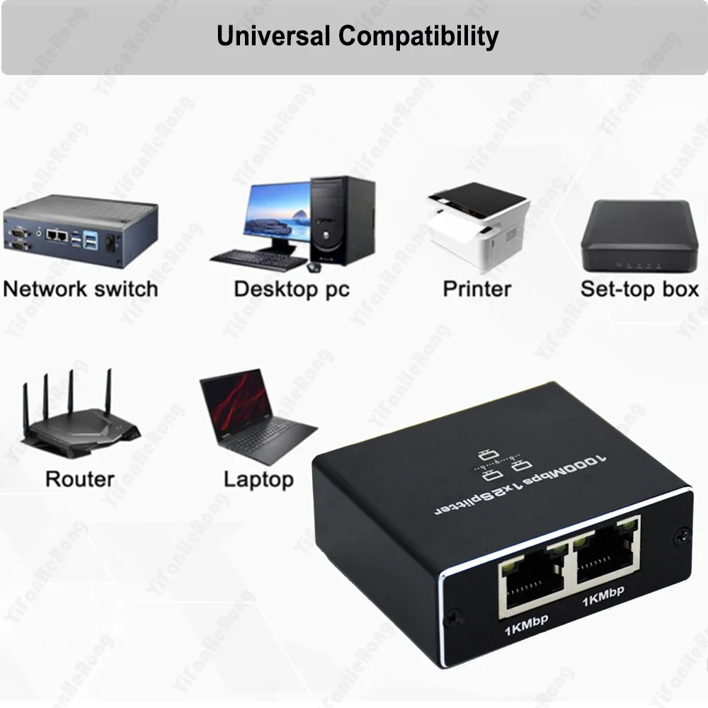 

Gigabit Ethernet Switch Rj45 Splitter LAN Gigabit Extension Adapter 1000Mbps Network Connector for PC Laptop TV Box Router
