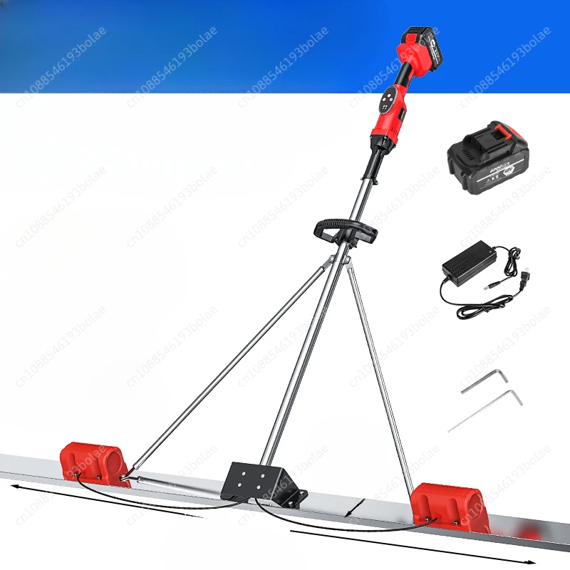 Electric Concrete Polisher level Floor Vibration Ruler Mortar Vibrator Screed Concrete Leveling Machine 48V 1m-2m