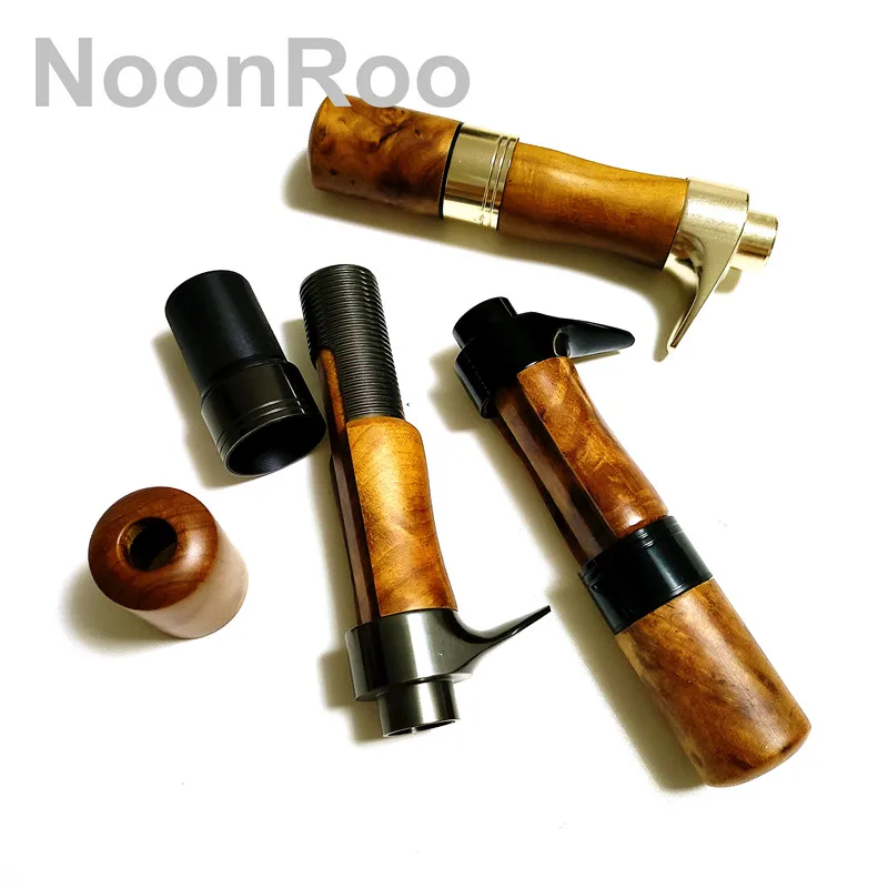 NooNRoo Burl Wood Casting Reel Seat with Wood Nut, Fishing Rod Repair, DIY Rod Building