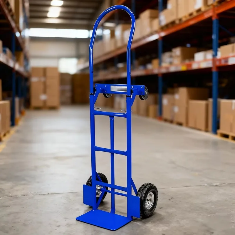 

Convertible 2 in 1 Foldable Iron Metal Folding Bag Truck Trolley Four Wheels Garage Storage Tools 250kg Capacity