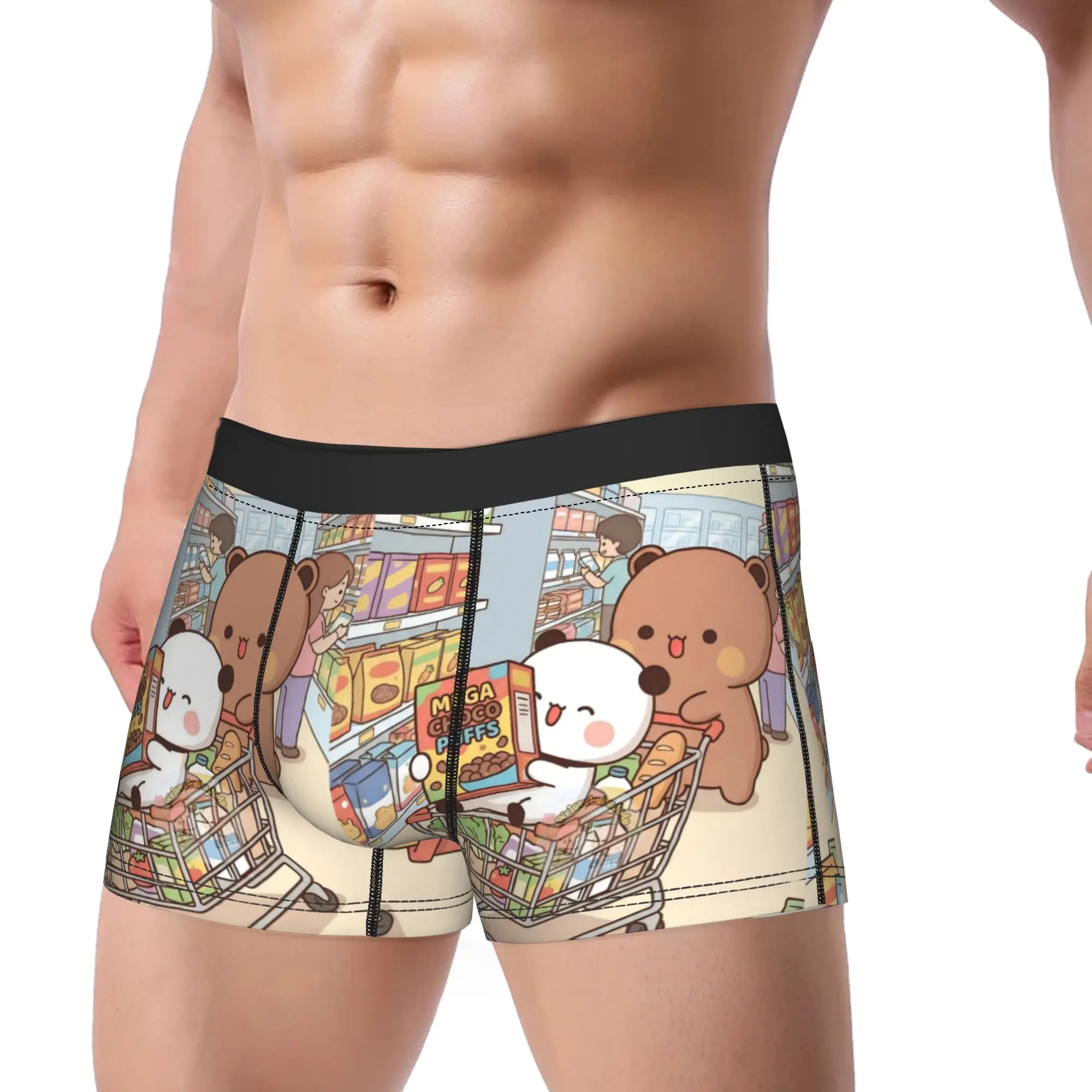 Cute Cartoon Bubu Dudu  Boxer Shorts  Pouch Underwear Trenky Custom Boxer Brief Breathable Men's Panties Big Size