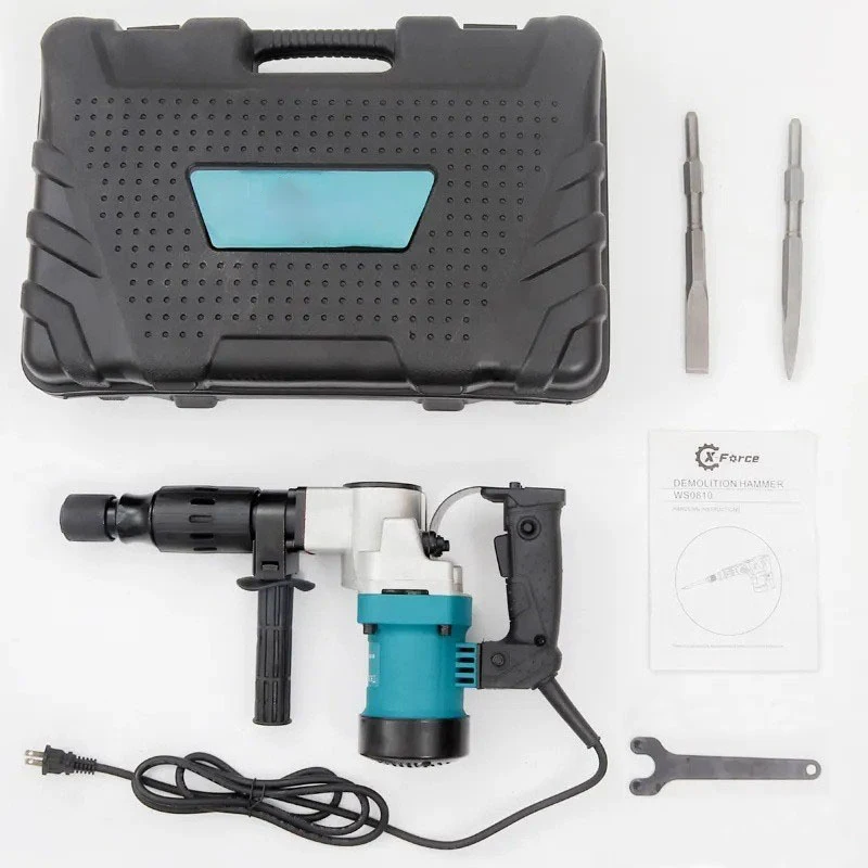 220V High Power Multifunctional Wall Chiseling Electric Pick, Electric Hammer, Impact Drill, Dual-Use, 1200W