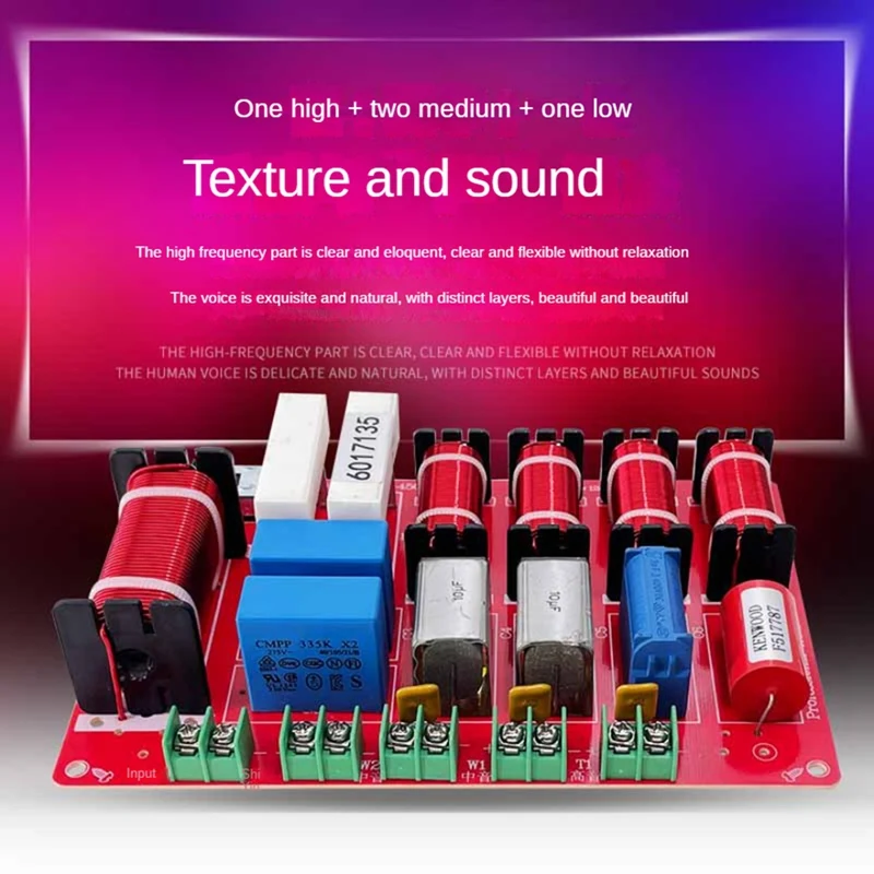 4 Way Crossover Filters, Built in Insurance Guard Treble, Excellent Heat Dissipation, 300W HiFi Divider