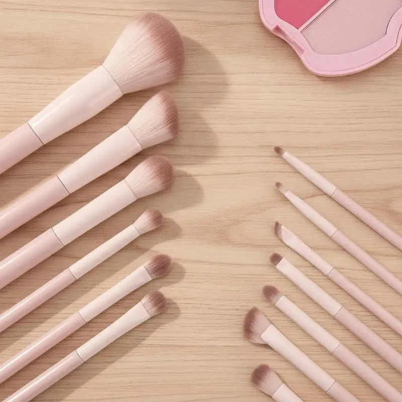 7/10/13 Pcs Premium Makeup Brush Set for Beginner Soft Fluffy Bristles Eyeshadow Blush Contour  Home Daily Use