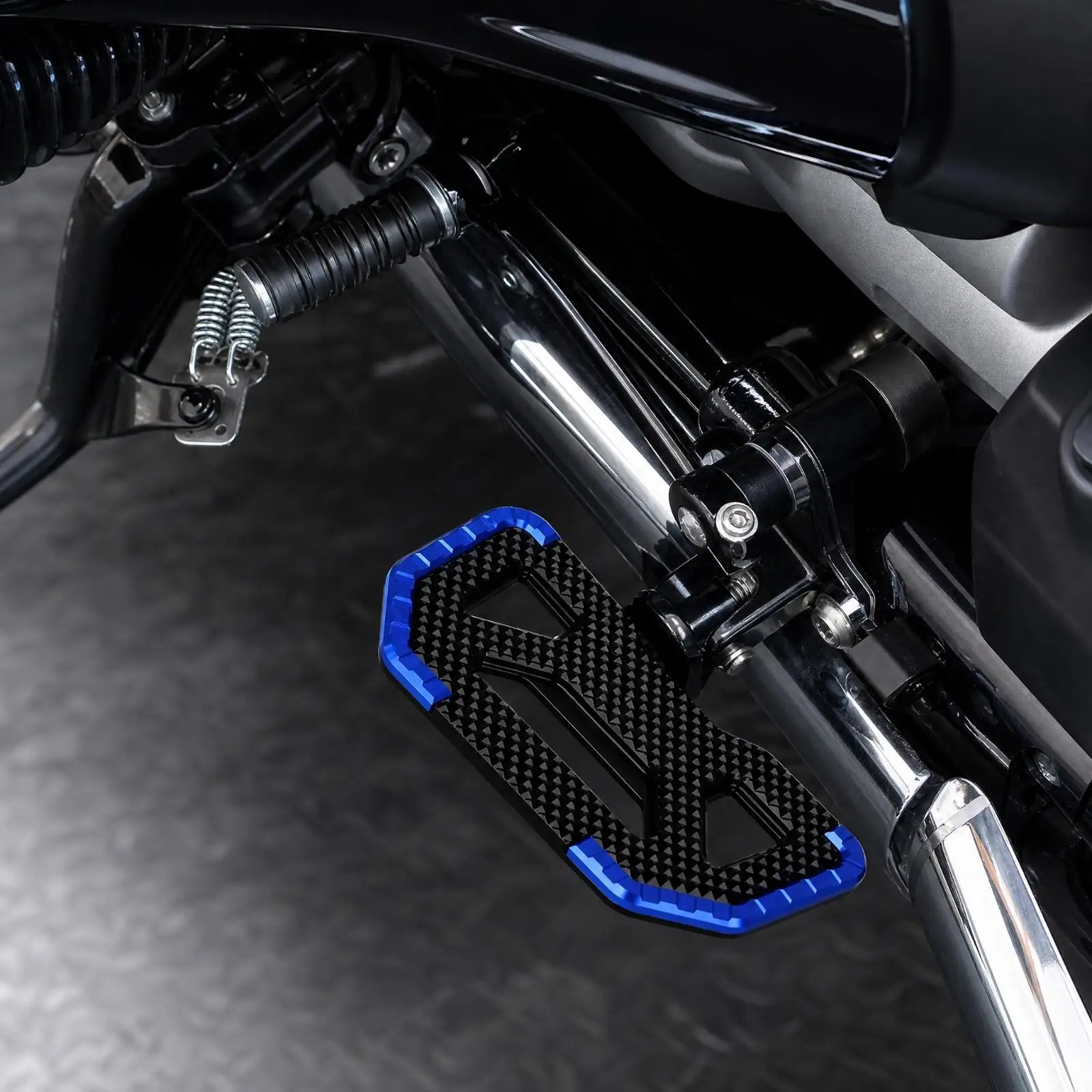 Stable Motorcycle Foot Pedal Aluminum Alloy Grip Surface for Gold Wing GL1800 Front Position