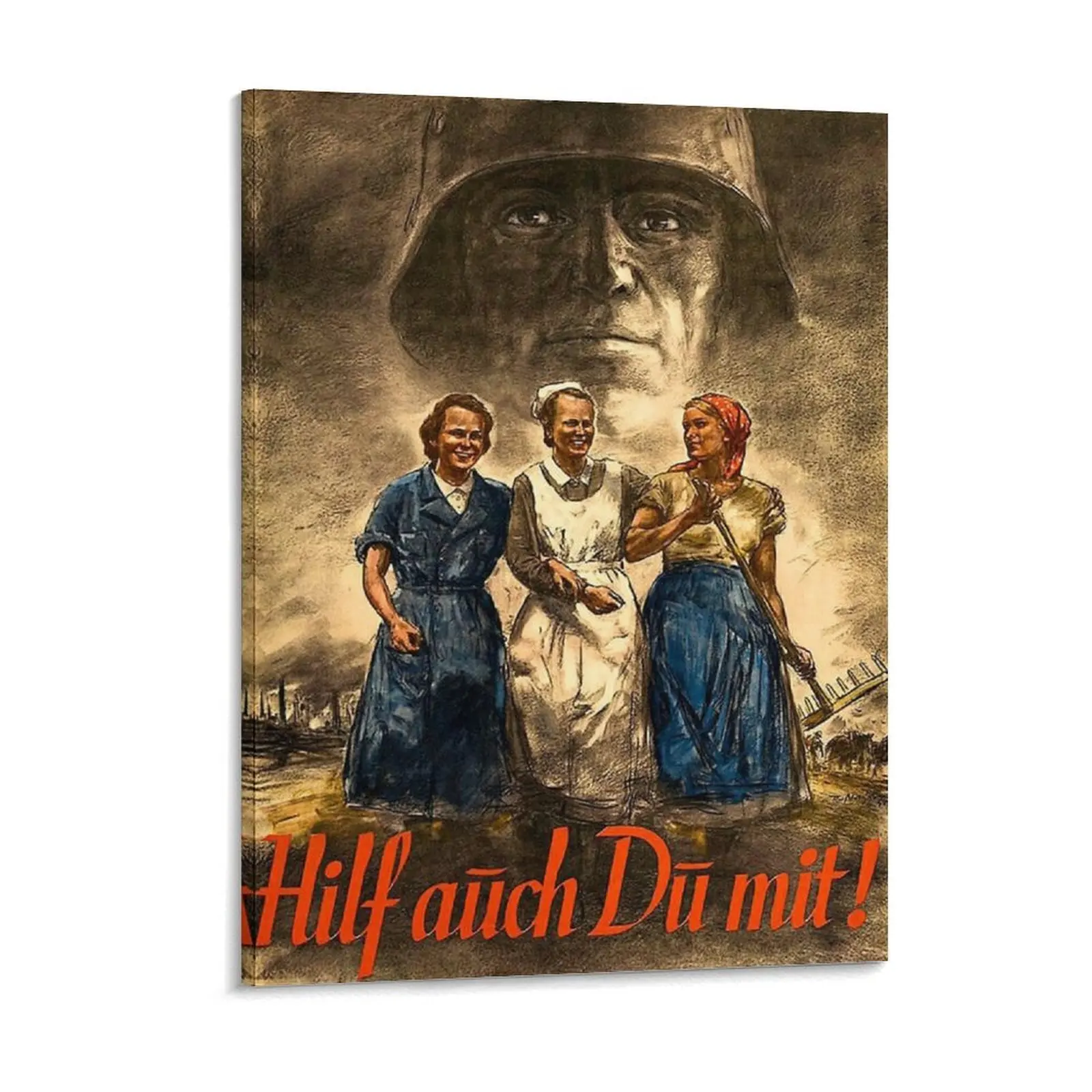 Support The Front Women Volunteering To Help Poster Canvas Painting Mural Painting Wall Customize Pub Framed Wall Painting