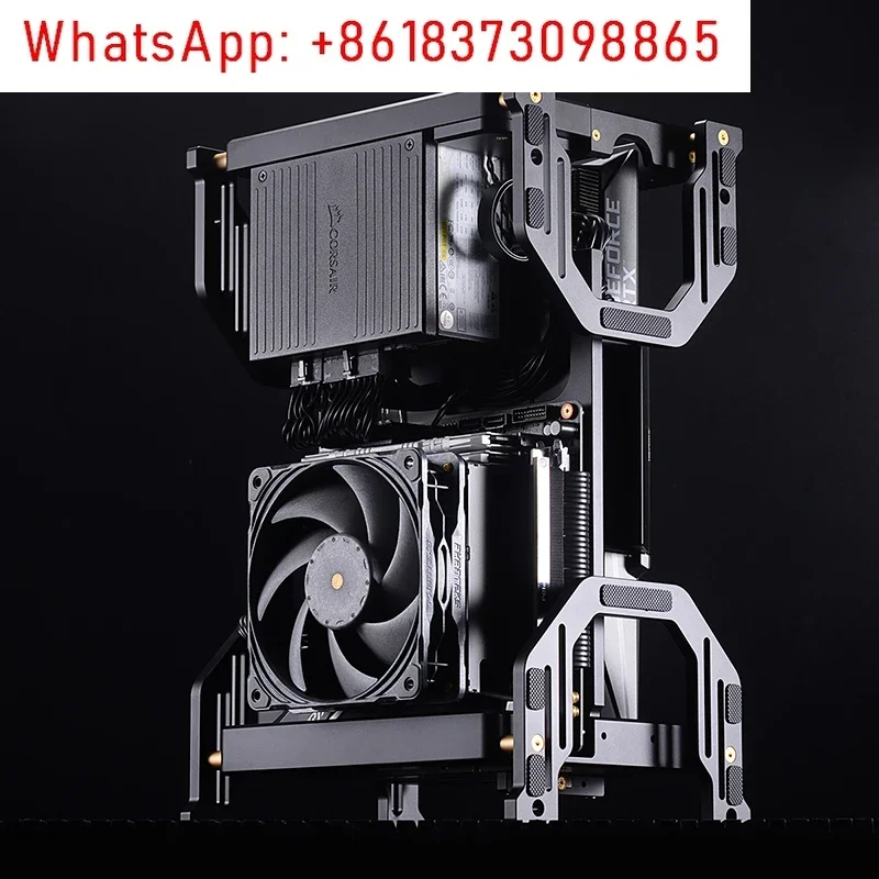 A4X all aluminum itx customized mini water-cooled A4280 chassis, air-cooled desktop open type