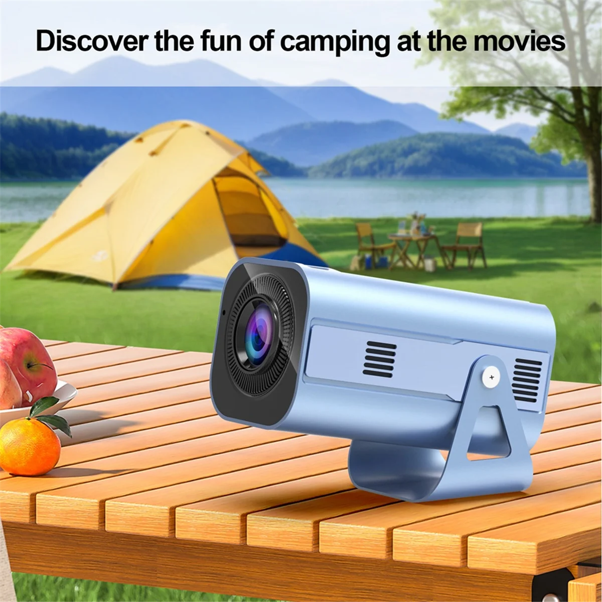 Proyector portátil con WiFi6 Bluetooth 4K HD proyector para cine en casa reunión vídeo película al aire libre enchufe del Reino Unido