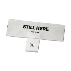 Customized/Custom Printing Cotton Label Straight Cutted Logo Printing Tags Kids Clothes Labels Clear Soft Firm color