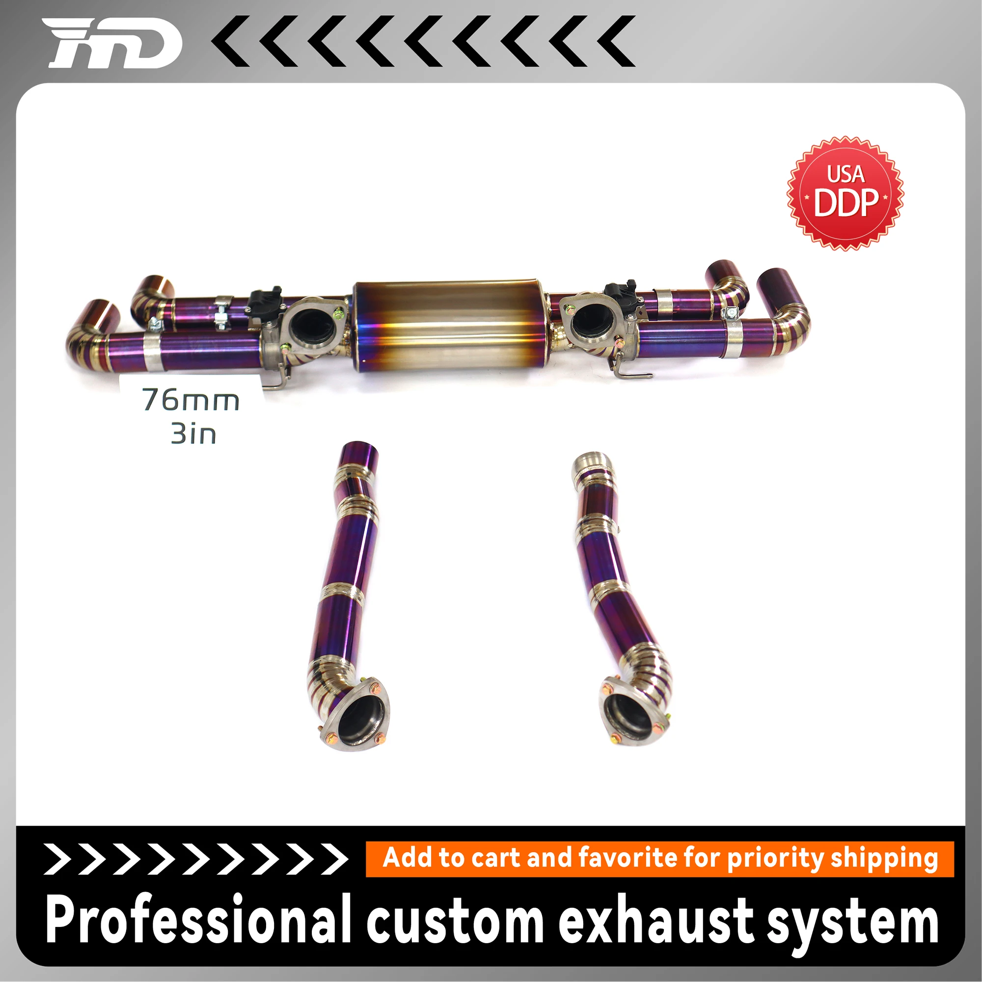 

Performance Racing Exhaust Catback front pipe for Aston Martin Vantage V8 4.0T Aggressive Sound Deep Loud Ti Power Upgrade