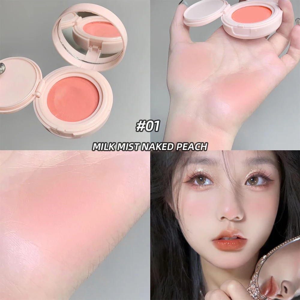 Cushion Blush Cream Face Makeup Blusher Pink Natural Cheek Tint Blush Nude Rouge Cushion Cosmetic Matte Rose Idol Makeup