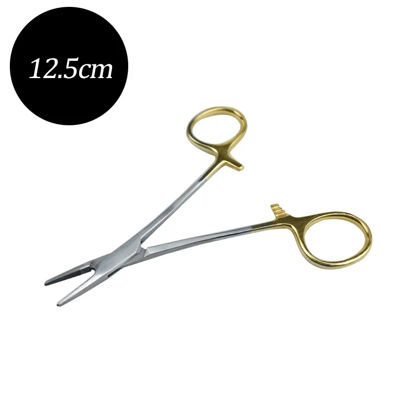 Dental Needle Holder Plier TC Head German Reusable Stainless Steel Gold Plated Handle Orthodontic Forcep Surgical Instrument