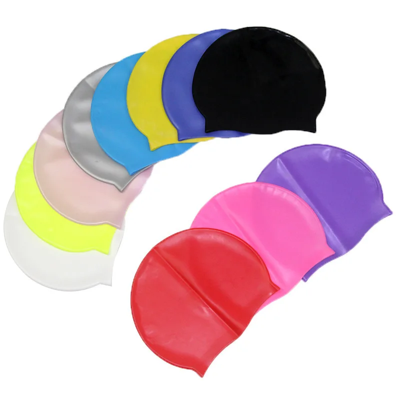 Unisex Mũ Bơi Silicone Bộ 2 Cái/bộ Mũ Bơi + Tặng Tai Nghe Nhét Tai Hoặc Kính Bơi Cho Người Lớn Trẻ Em