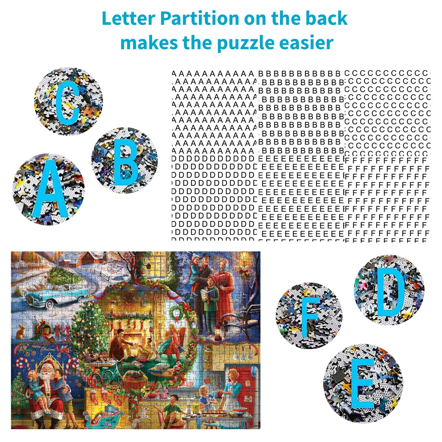 1000 Pieces Jigsaw Puzzles Merry Christmas Adults Jigsaw Puzzle 70cmX50cm(27.5inchX19.7inch) Large Puzzle Toys Gift