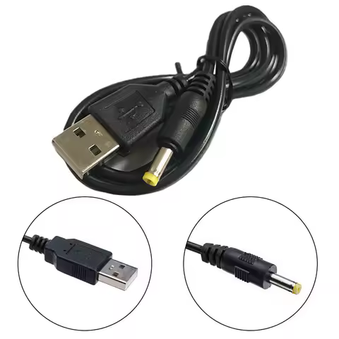 0.8m/2.0m Cable Suitable for PSP 1000 2000 3000 USB Charging Cable USB To DC 4.0x1.7mm Plug 5V 1A Power Charging Cable