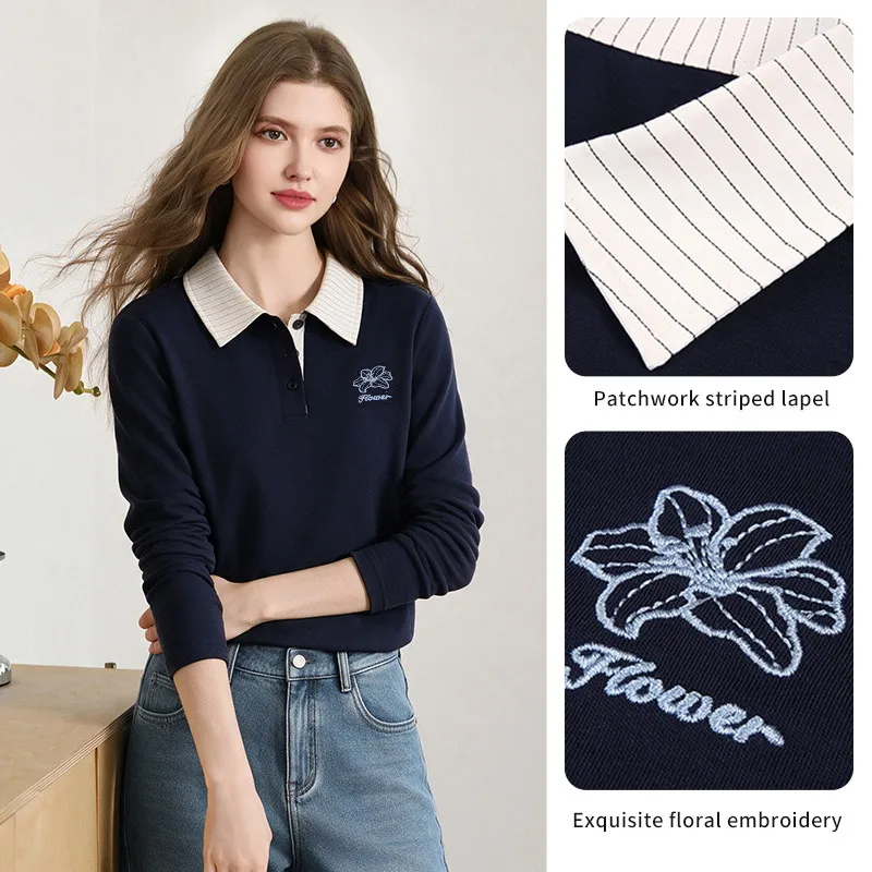 I BELIEVE YOU Women's Long Sleeve Tops Wrinkle Resistant Easy Care Commuter Basic Shirts 2026 Fall Winter New Clothes 2264016434