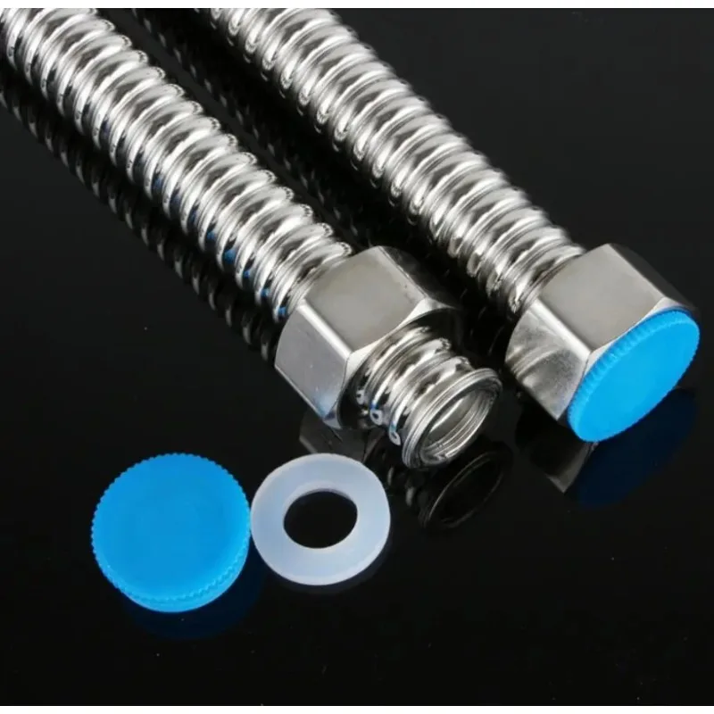 

1/2" Corrugated Pipe 304 Stainless Steel Inlet and Outlet Pipe Hose for Toilet Water Heater Basin