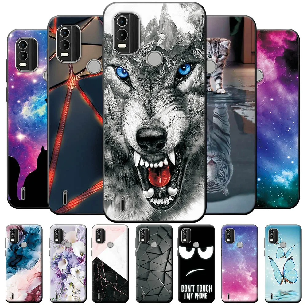 For Nokia C21 Plus Case Shockproof Phone Cases For Nokia C21 C 21 Plus Cool Marble Black Silicone Back Cover C21Plus 2022 Shells