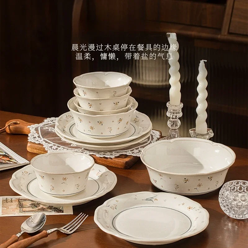 

b3 dishes tableware set, underglaze ceramic dishes, household housewarming gifts, rice bowls wholesale