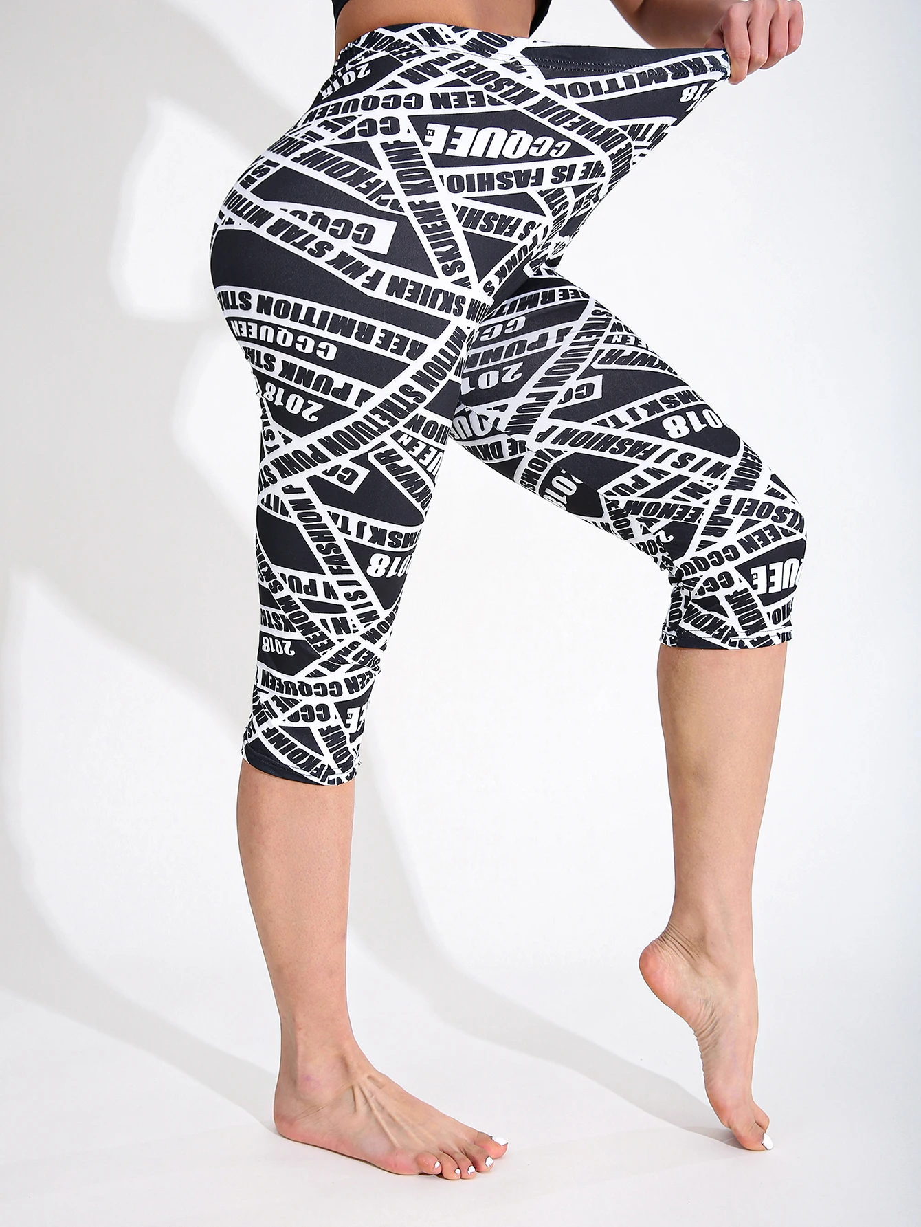 Лето-весна, модные повседневные женские семиточечные высокоэластичные леггинсы, верхняя одежда для фитнеса и упражнений, утягивающие штаны для йоги