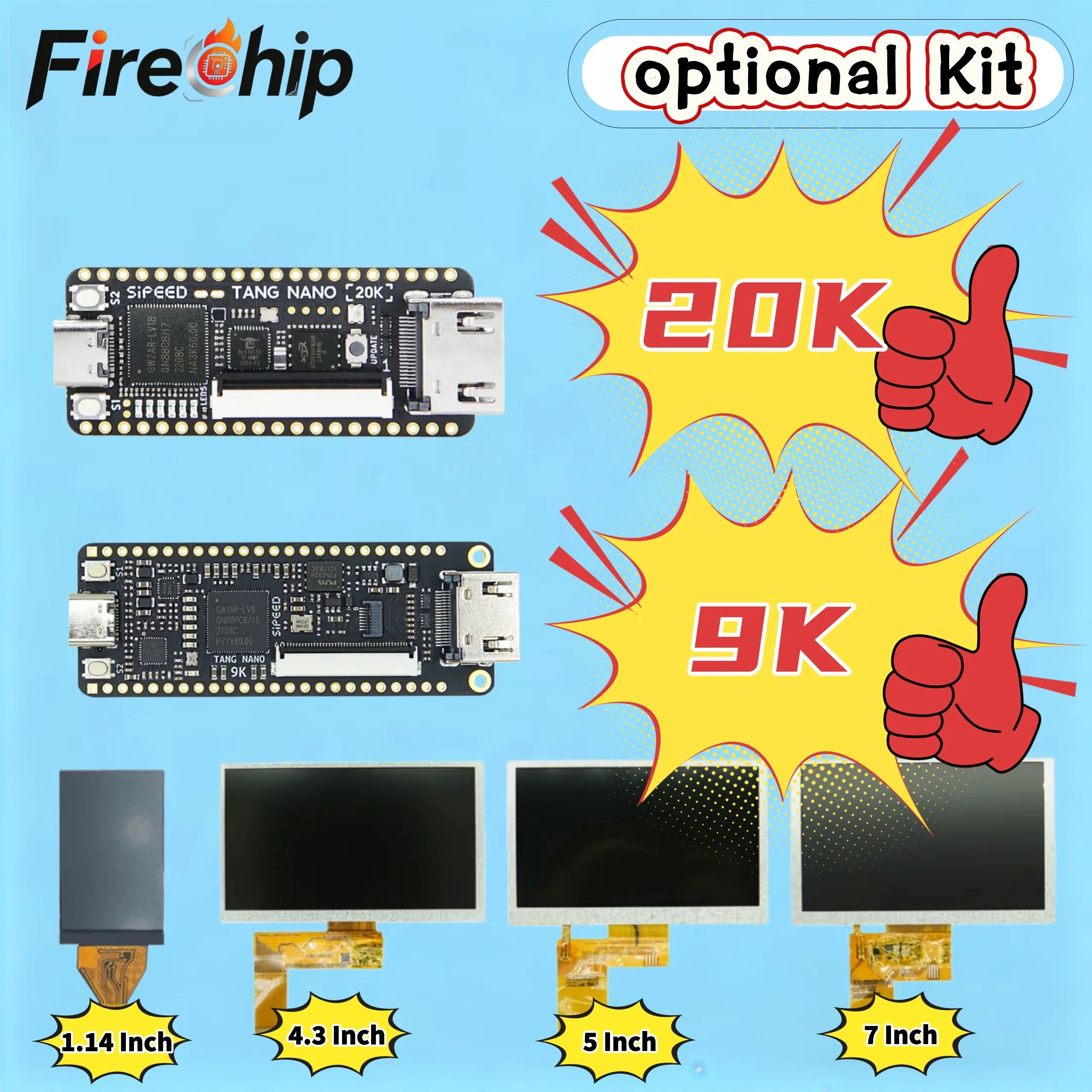 Image of FireChip Sipeed Tang Nano 9K 20K FPGA-Entwicklungsboard in Verschiedenen Paketen Erhältlich