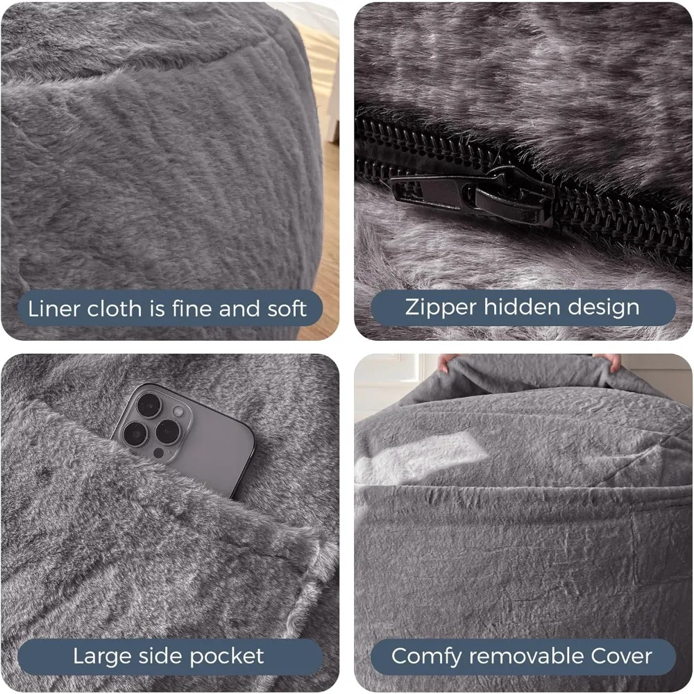 كرسي وسرير بين باج قابل للتحويل بحجم الكبار، يتحول من المتسكعون إلى المرتبة، أريكة أرضية واسعة