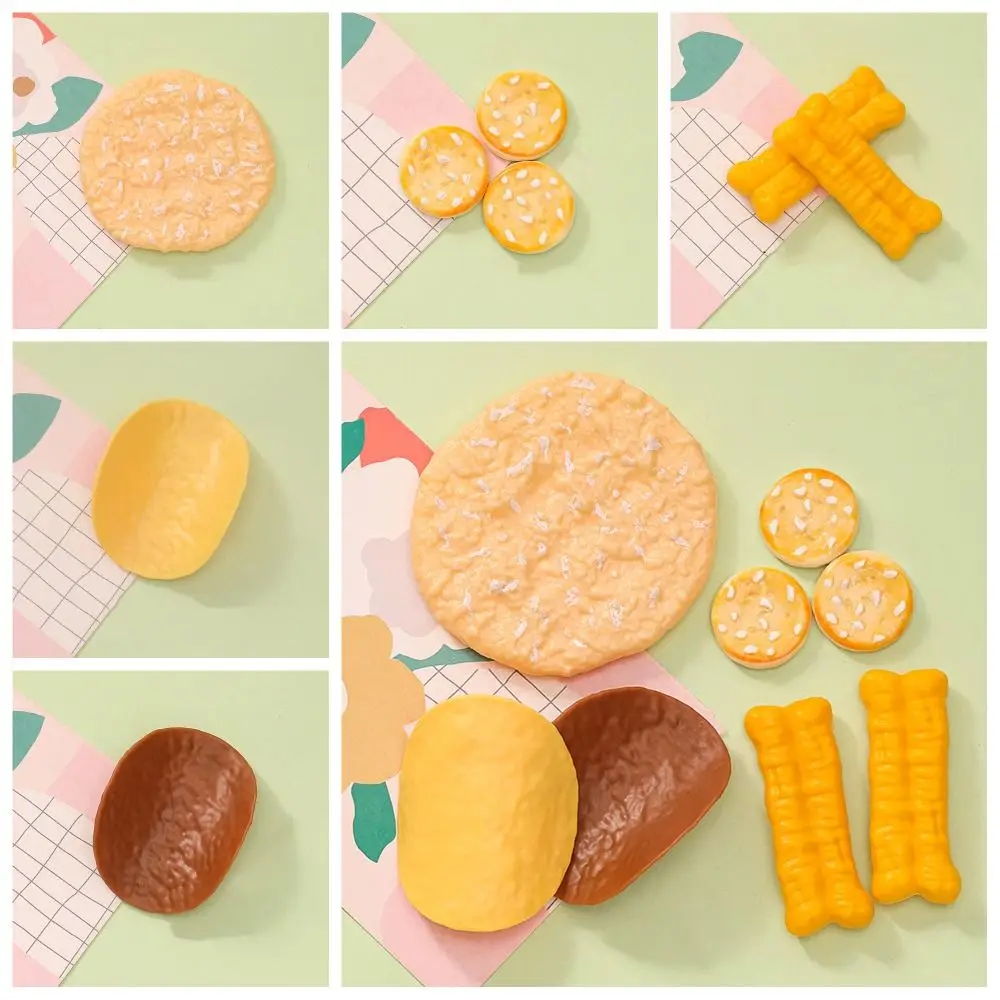 5 Stuks Diy Simulatie Sneeuw Cake Pvc Aardappelchips Mini Nep Gebakken Deeg Sticks Levensechte Fruit Simulatie Voedsel Ornament Geschenken