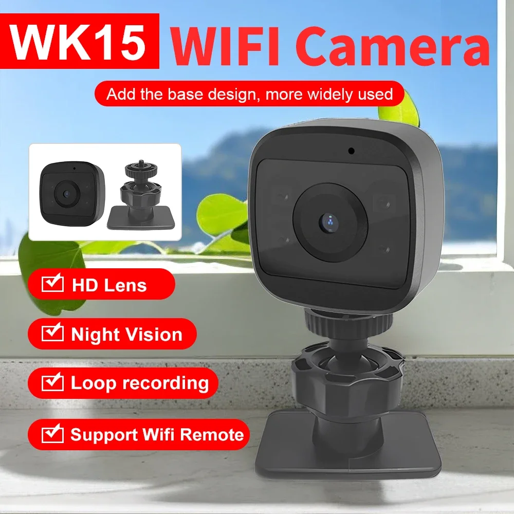 WK15 Mini Camera Wireless WiFi Baby Monitor Indoor Safety Security Surveillance HD  Night Vision Camera IP Camera Recorder