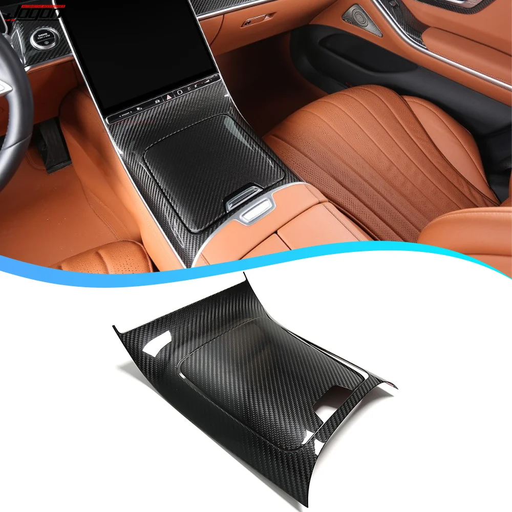 

For Mercedes Benz S Class W223 2021 2022 Car Center Console Interior Trim Strip Carbon Fiber
