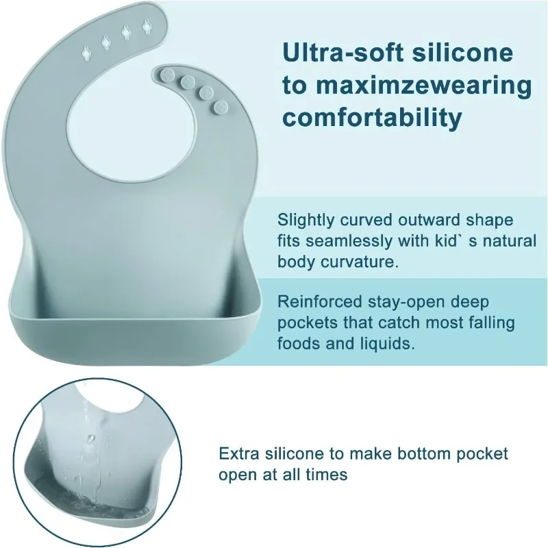 3-piece cute baby bib, suitable for babies aged 10-72 months, waterproofGoods in stock