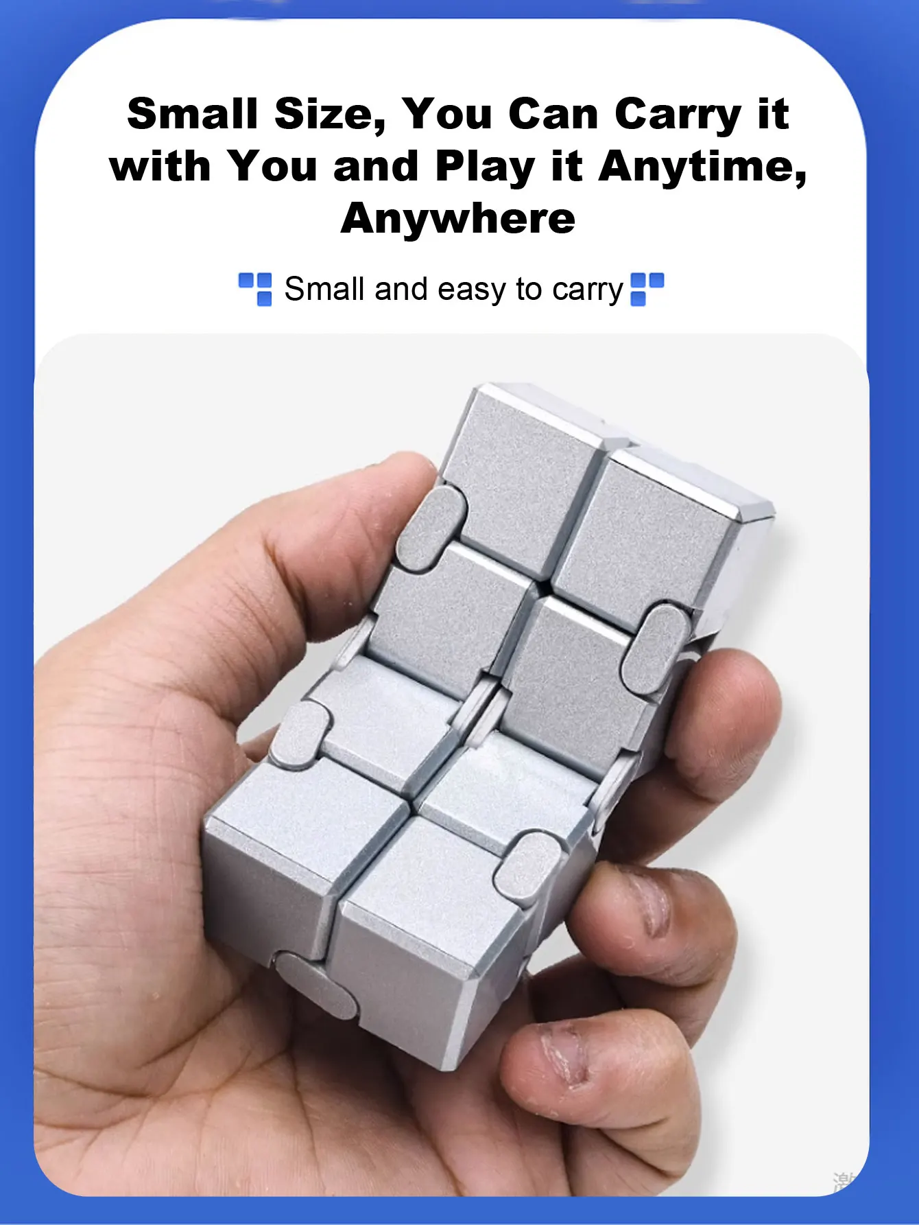 Brinquedos de dedo Fidget - Infinity Cube Prime para alívio do estresse e ansiedade, presentes sensoriais ultra duráveis para adultos e adolescentes