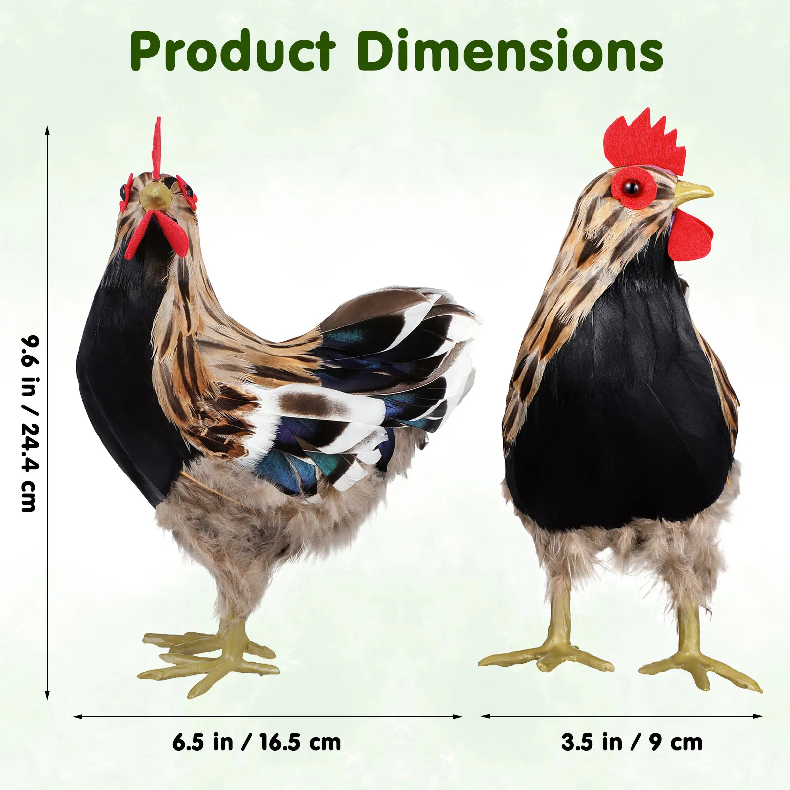 Realistic Foam Hen Ornament Simulation Chicken Decor for Garden Yard Lawn Farm Home Decoration Animal Garden Ornaments Small