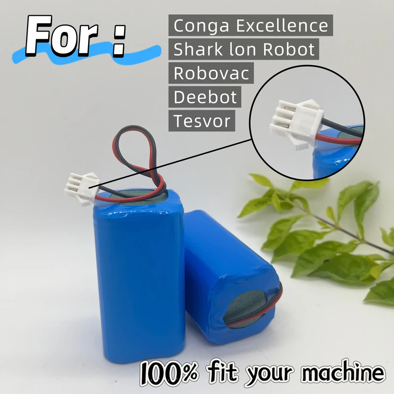🔋 Сменный литий-ионный аккумулятор 14,4 В, 2600-4000 мАч, совместимый с Conga 1090 Tesvor X500 Ecovacs Deebot N79 Eufy RoboVac 11 11S30