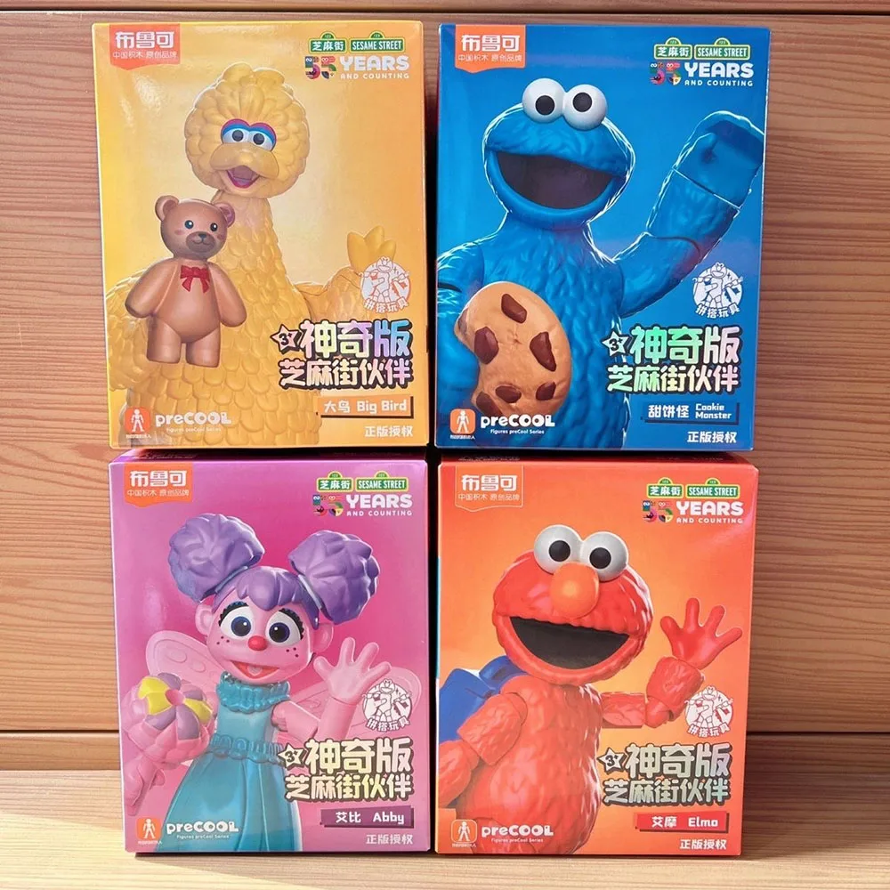 New Official Blokees Sesame Street Building Blocks Cartoon Design Exquisite Model Toys Decorative Ornaments Kids Hobbies Gifts