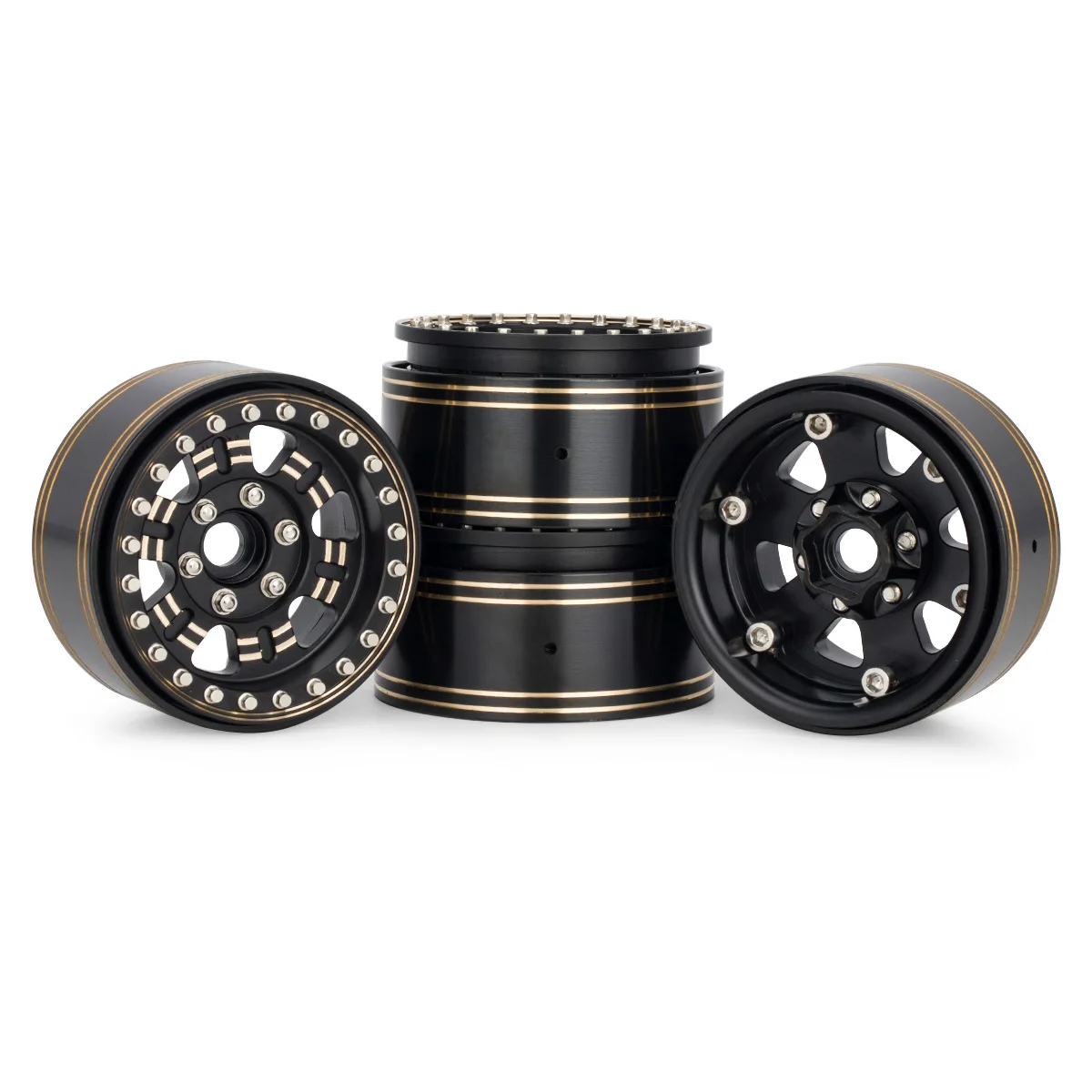 4 Stücke Messing Schwere 1,9'' Beadlock Felgennabe für 1/10 RC Crawler Auto TRX4 Axial SCX10 D90 VS4-10 Gen8 CC01 Capra Upgrade Teile