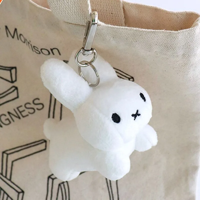 

Kawaii Miffy плюшевый кулон-брелок с мультяшной спинкой, аксессуары для упаковки, кулон, мягкий автомобильный брелок для мальчиков и девочек, праздничные подарки