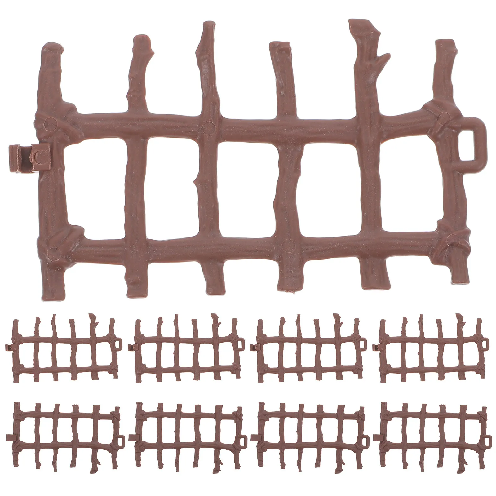 

Набор из 50 миниатюрных ограждений для фермы, реалистичные пластиковые заборы под дерево для микроландшафта, аксессуары для оформления сада и сцены с животными