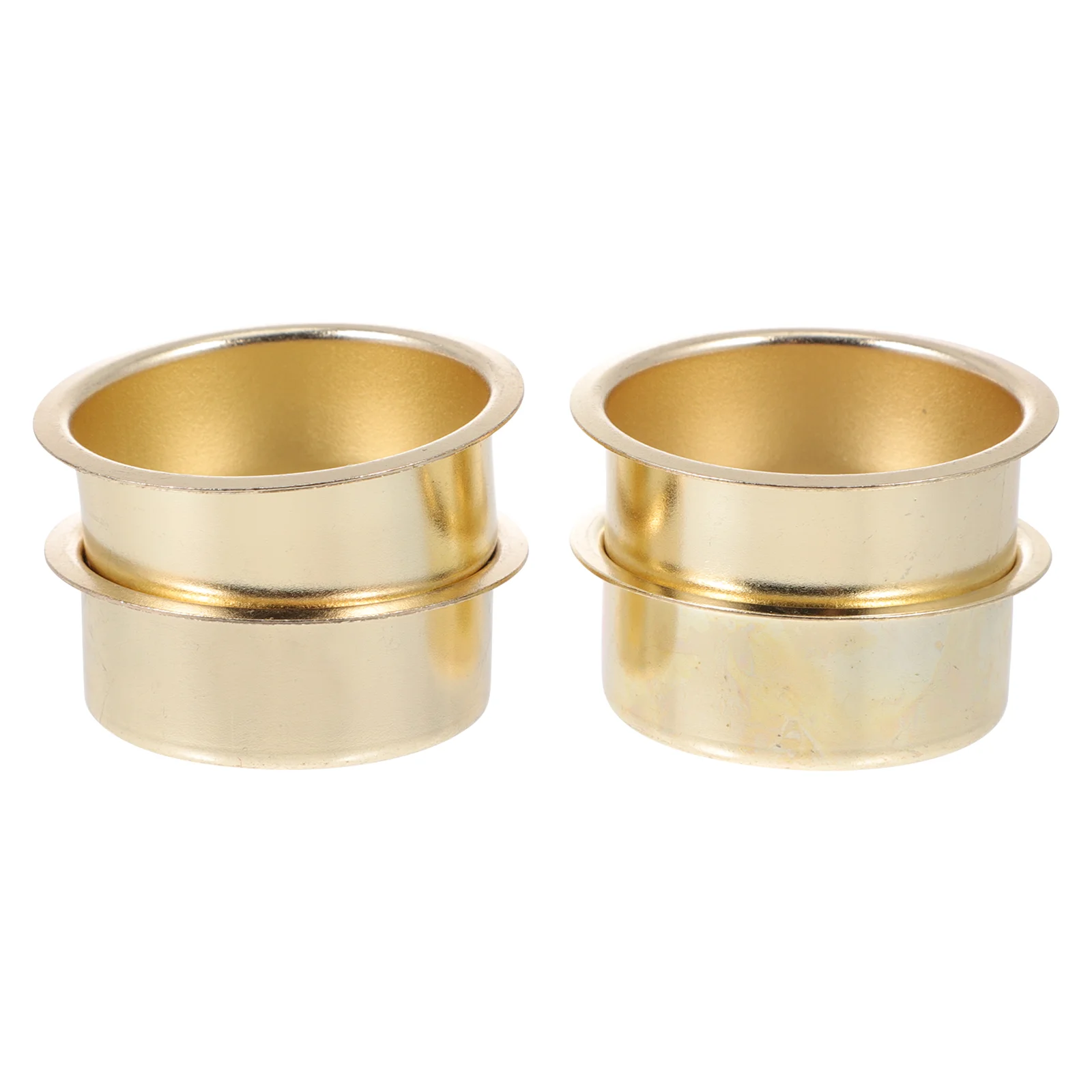

4 Pcs Metal Cups 41x17x0 5MM Color Smooth Bottom Halloween Party Home Decor Household Candlesticks Gifts