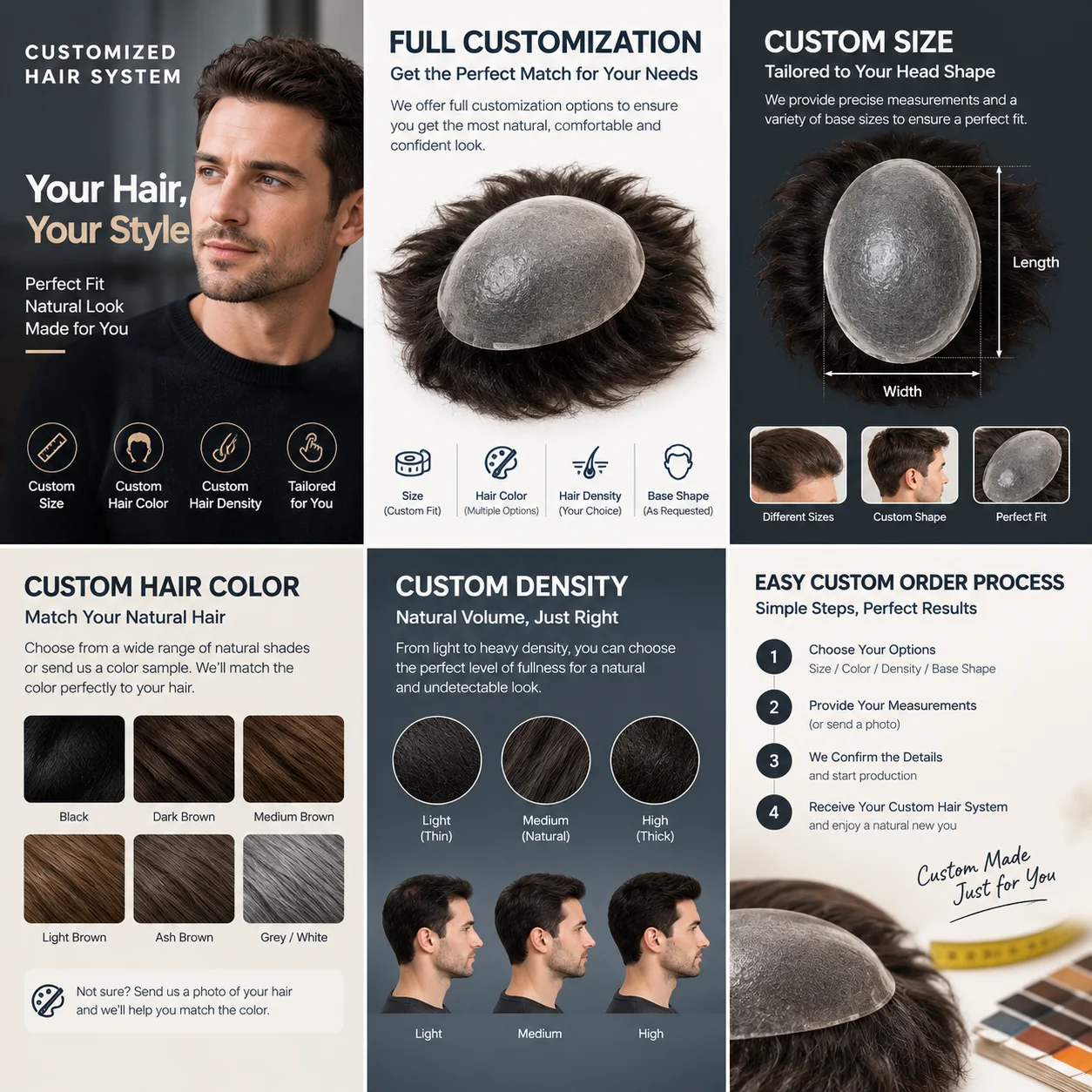 OEM Clearance Thin Skin Toupee Capillary Prothesis Hair Piece For Men Hair Replacement System V Loop Men Toupee