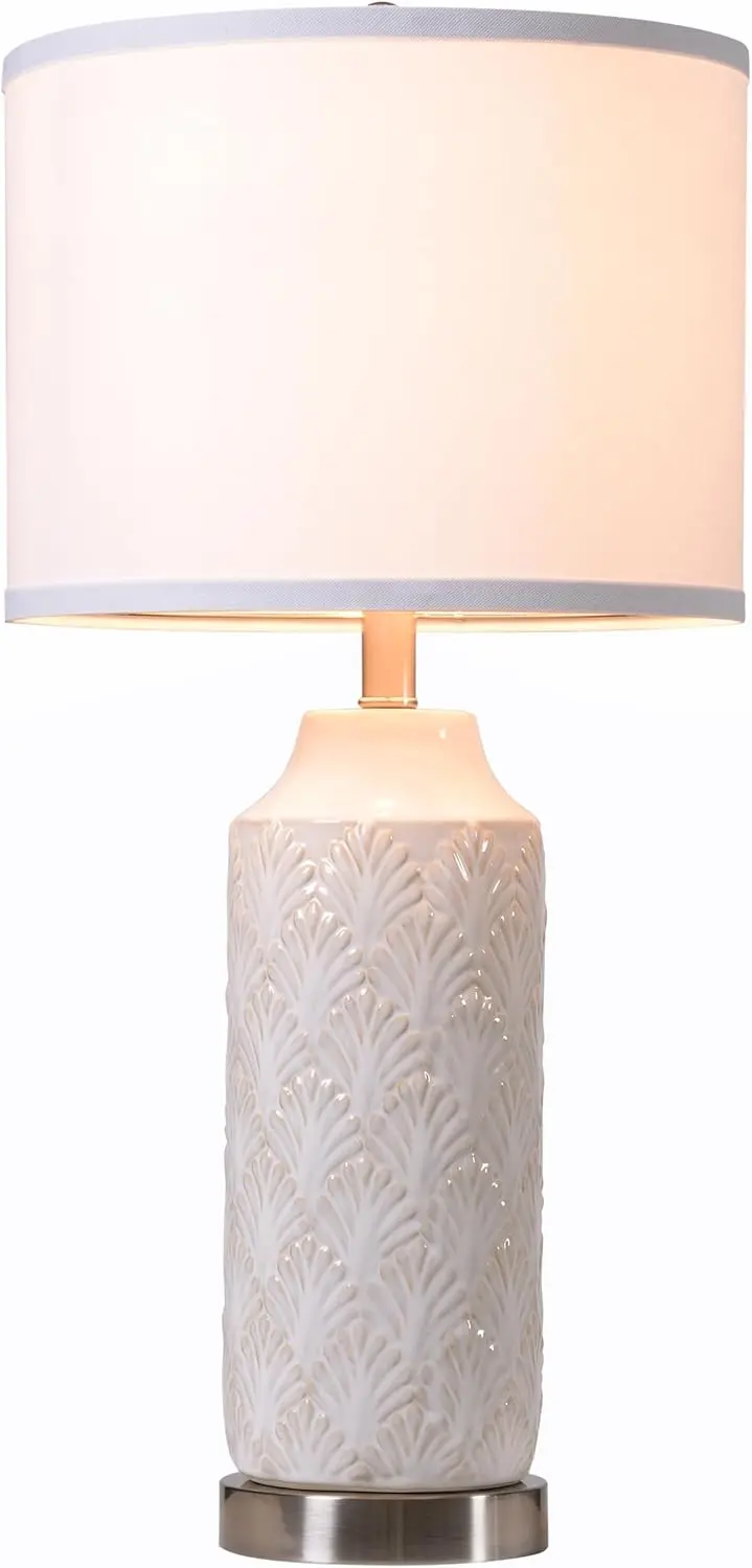 

Table Ceramic Lamp For Bedroom 3-Way Dimmable Lamps With Usb Charging Station And Ac Outlet,Bedside Lamps For