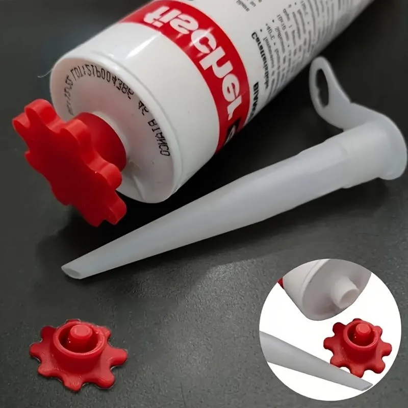 Silicone Repair Tube Caps Flexible Gear Style Solid Color Plastic Prevents Glue Hardening For Outdoor Use 5/10/15/20/25 PCS
