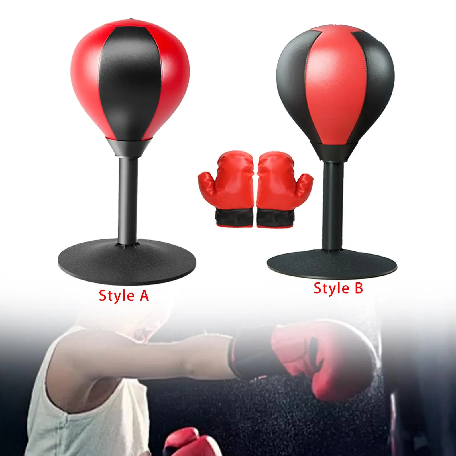 Desktop Punching Bag Home Exercise Toy Stress Relief Heavy Duty Speed Bag with