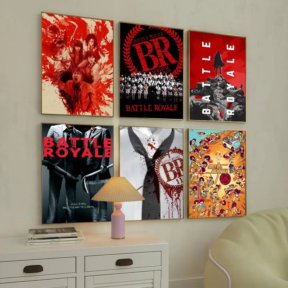 ملصق فيلم مثير B-battle Royale مناسب لغرفة المعيشة المنزلية وغرفة النوم والمكتب والبار ملصق تزيين الحائط #1