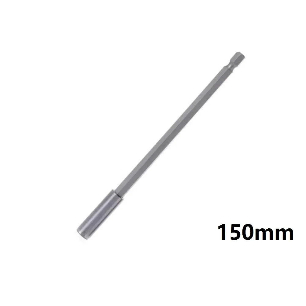 Silver-Extension Connecting Rod Drill Driver Extension Length  Bit Extension Rod Long Handle Screwdriver Tip Holder Non-slip